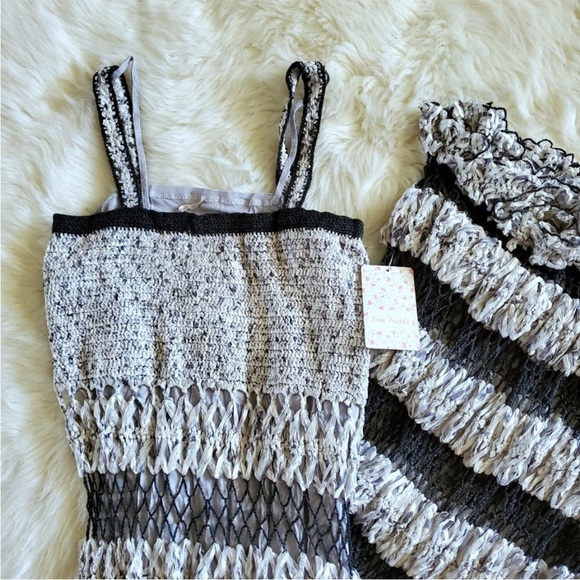 Free People FP Spun St Petersburg Lattice Maxi Dress Size S NWT - Picture 4 of 14